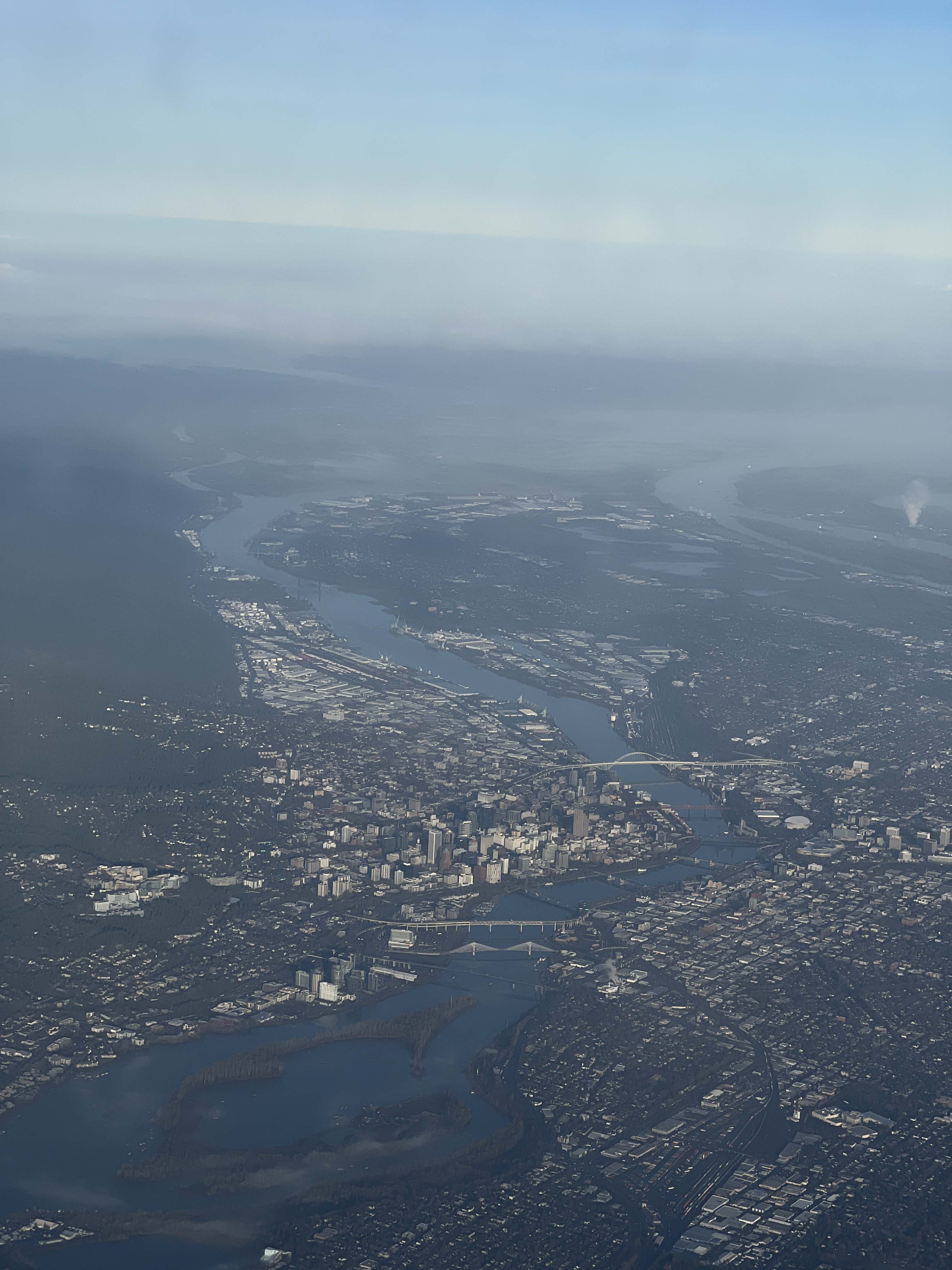 Arial view of downtown Portland.