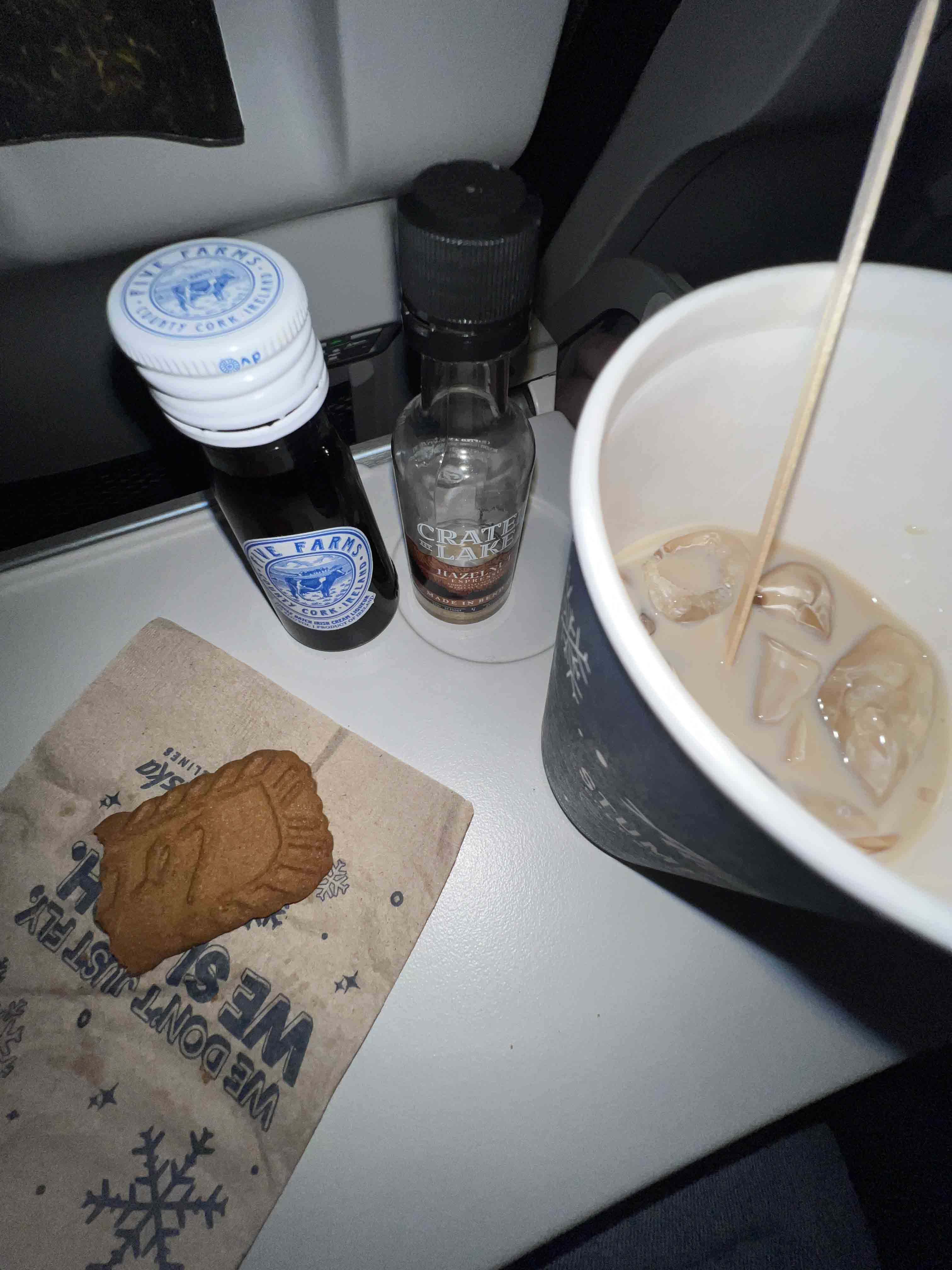 Irish Cream and Hazelnut Espresso Vodka with biscoff cookie.