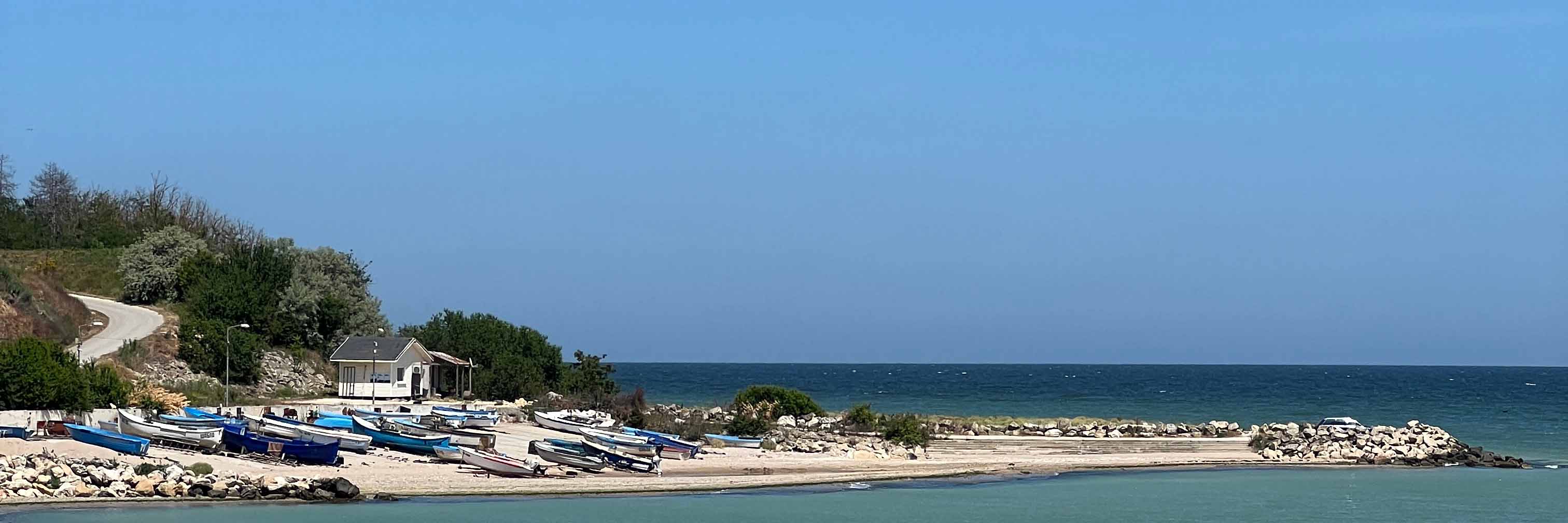 A small beach on the Black Sea.