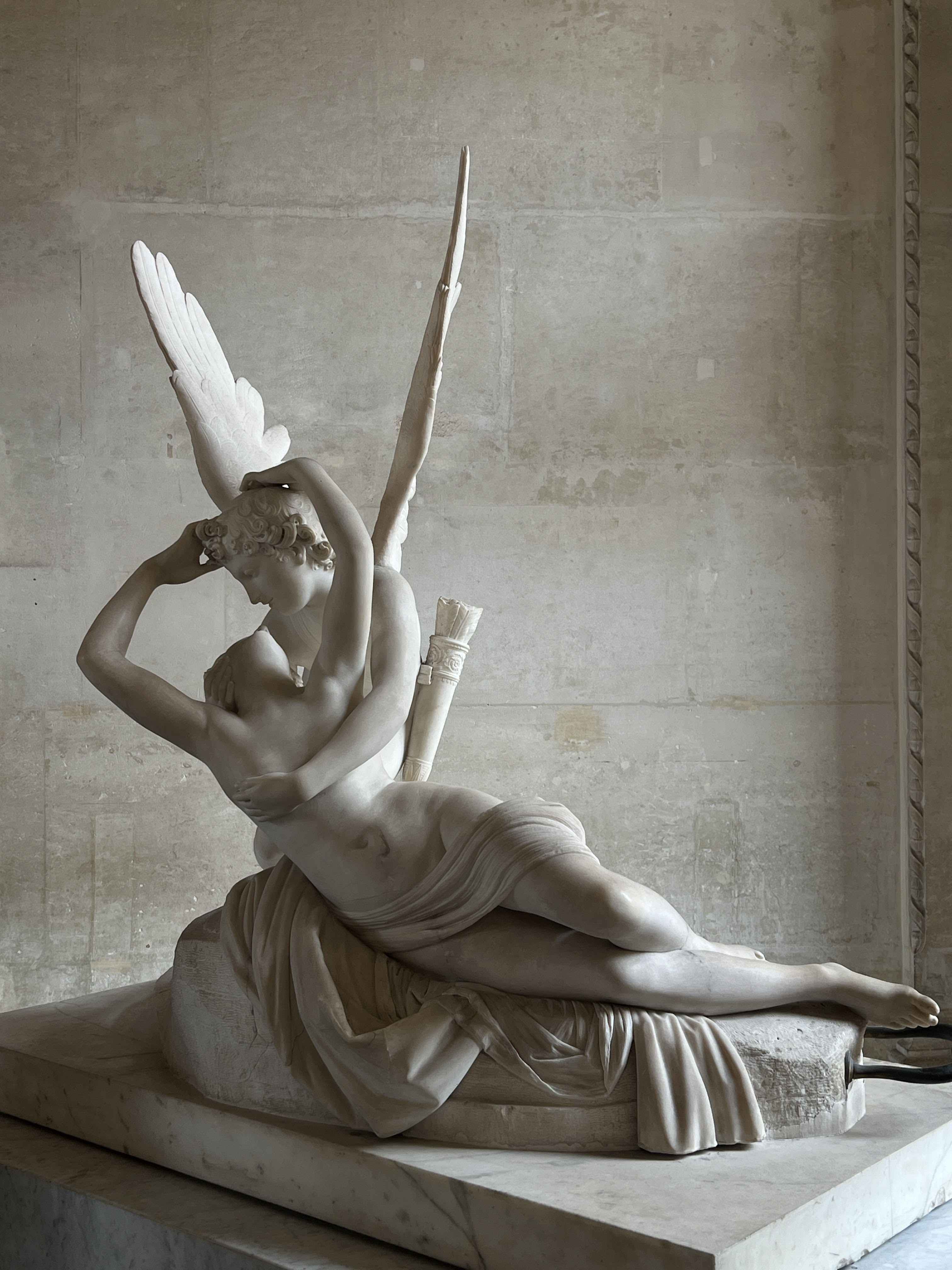 Psyche Revived by Cupid's Kiss as displayed in the Louvre.
